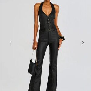 Retrofete Black Halter Jumpsuit